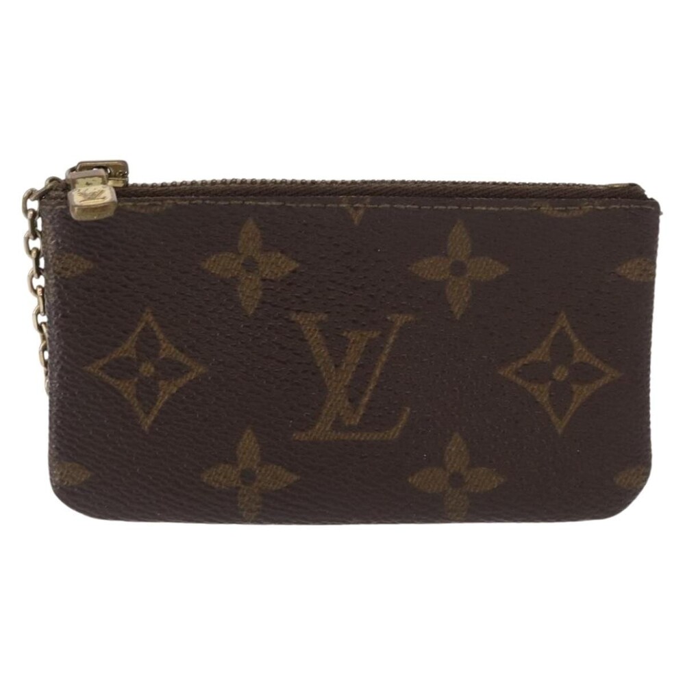 Louis Vuitton Monogram Pochette Cles Coin Purse Brown